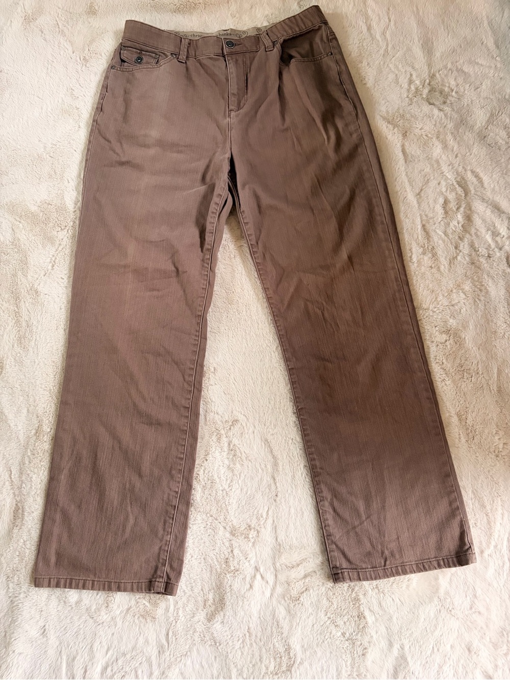 Christopher & Banks Classic Fit Brown Straight Leg Jeans Size 12